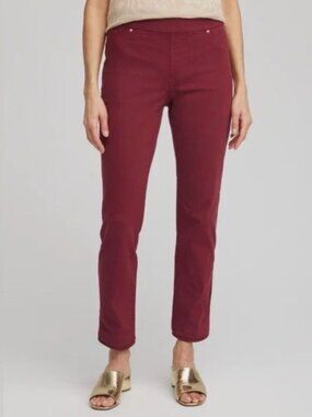 Chico's Burgundy Cropped Jeans